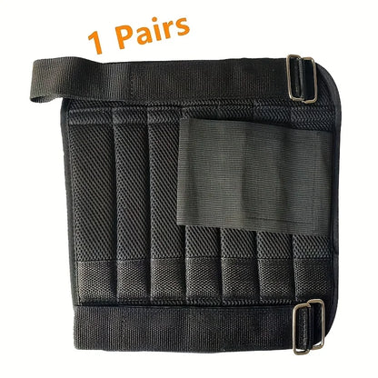 A Pair of Leg Sleeves with Adjustable Ankle Weights