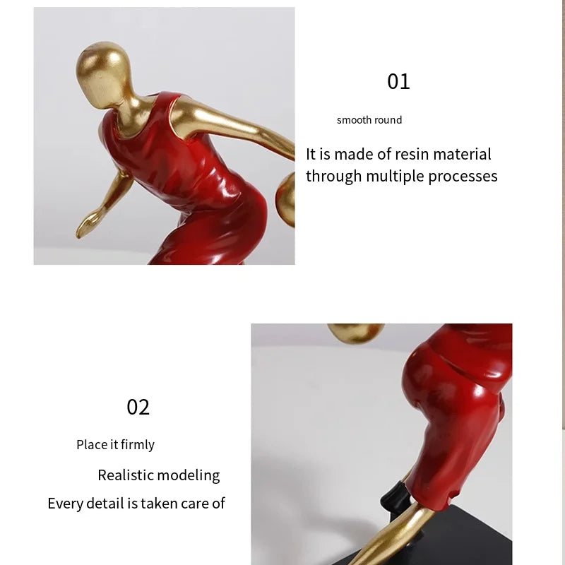 Basketball Player Statue Ornament Desk Decoration
