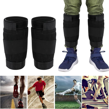 A Pair of Leg Sleeves with Adjustable Ankle Weights