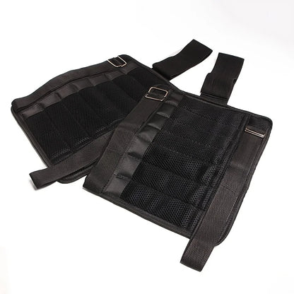 A Pair of Leg Sleeves with Adjustable Ankle Weights